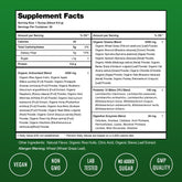 Close-up of NutraChamps Super Greens Berry jar